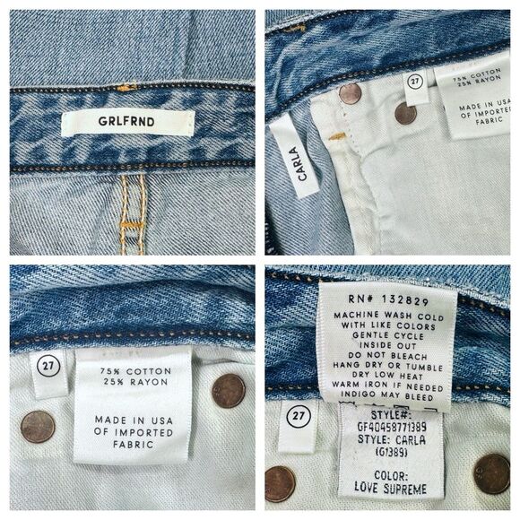 GRLFRND Carla Jeans GF40458771389 - Love Supreme - Size 27 - Picture 7 of 9